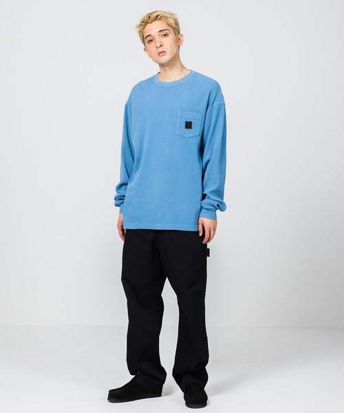 XLARGE（エクストララージ）の「OVERDYED THERMAL L/S TEE（Tシャツ/カットソー・メンズ・ライトブルー/ブラック/ベージュ・M/S/XL/L）」の10枚目の写真