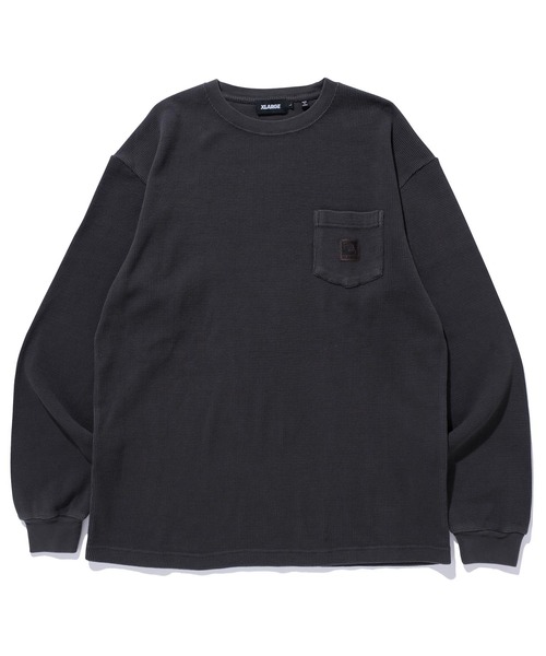 XLARGE（エクストララージ）の「OVERDYED THERMAL L/S TEE（Tシャツ/カットソー・メンズ・ライトブルー/ブラック/ベージュ・M/S/XL/L）」の12枚目の写真