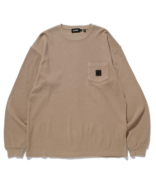 XLARGE（エクストララージ）の「OVERDYED THERMAL L/S TEE（Tシャツ/カットソー・メンズ・ライトブルー/ブラック/ベージュ・M/S/XL/L）」の13枚目の写真