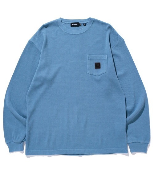 XLARGE（エクストララージ）の「OVERDYED THERMAL L/S TEE（Tシャツ/カットソー・メンズ・ライトブルー/ブラック/ベージュ・M/S/XL/L）」の14枚目の写真