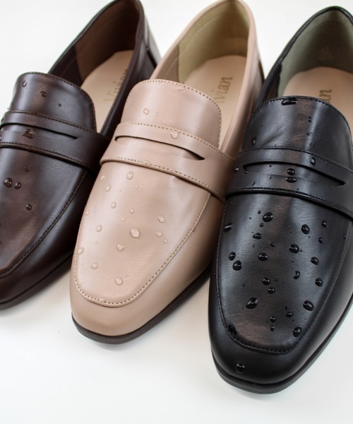 VIVIAN（ヴィヴィアン）の「スクエアトゥレインローファーシューズ（レインシューズ・レディース・ダークブラウン/ブラック/グレー系その他7・L/M/S/LL/XL）」の5枚目の写真