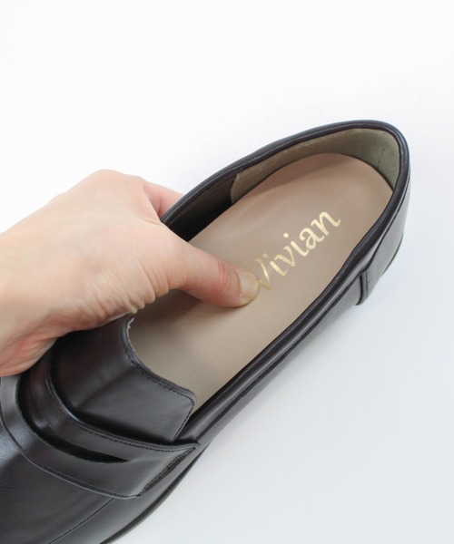 VIVIAN（ヴィヴィアン）の「スクエアトゥレインローファーシューズ（レインシューズ・レディース・ダークブラウン/ブラック/グレー系その他7・L/M/S/LL/XL）」の16枚目の写真