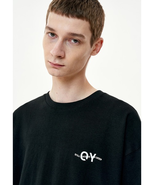 OY（オーワイ）の「『OY/オーワイ』WAVE LOGO ZIPPER T/ウェーブロゴバックプリントジッパー半袖Tシャツ（Tシャツ/カットソー・メンズ・ホワイト/ブラック・FREE）」の13枚目の写真