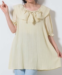 WEGO | WEGO/チェック2WAYフリルネックチュニック(シャツ/ブラウス)