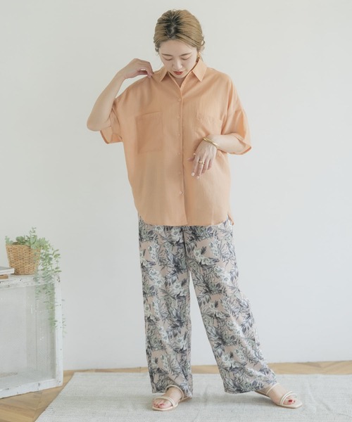 ITEMS URBANRESEARCH（アイテムズ アーバンリサーチ）の「シアーハンソデシャツ（シャツ/ブラウス・レディース・オレンジ/オフホワイト/グレー・FREE）」の22枚目の写真