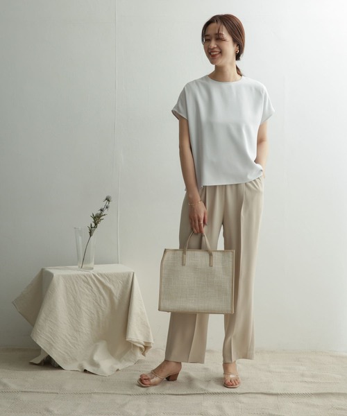 URBAN RESEARCH DOORS（アーバンリサーチドアーズ）の「レイヤードフレンチスリーブブラウス（シャツ/ブラウス・レディース・ネイビー/ブルー系その他/グレー系その他・ONE）」の7枚目の写真