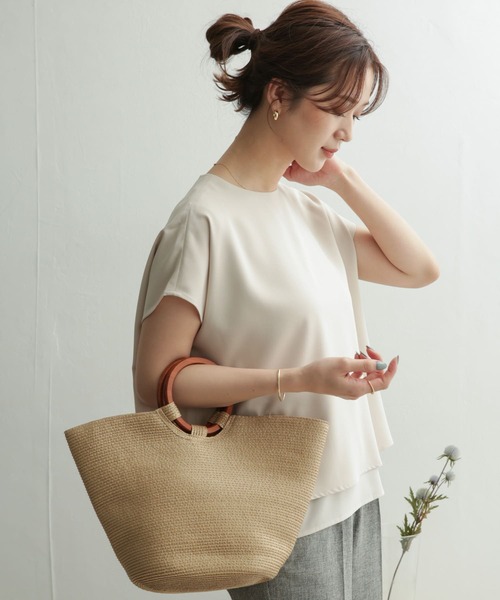 URBAN RESEARCH DOORS（アーバンリサーチドアーズ）の「レイヤードフレンチスリーブブラウス（シャツ/ブラウス・レディース・ネイビー/ブルー系その他/グレー系その他・ONE）」の9枚目の写真