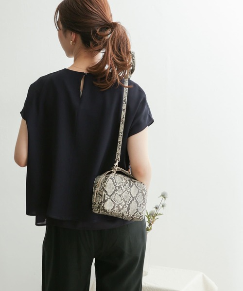 URBAN RESEARCH DOORS - ドアーズ♪ ネイビー レイヤードフレンチスリーブブラウス URBAN RESEARCH DOORS（アーバンリサーチドアーズ）の