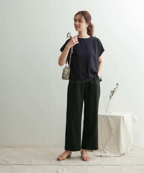 URBAN RESEARCH DOORS（アーバンリサーチドアーズ）の「レイヤードフレンチスリーブブラウス（シャツ/ブラウス・レディース・ネイビー/ブルー系その他/グレー系その他・ONE）」の19枚目の写真