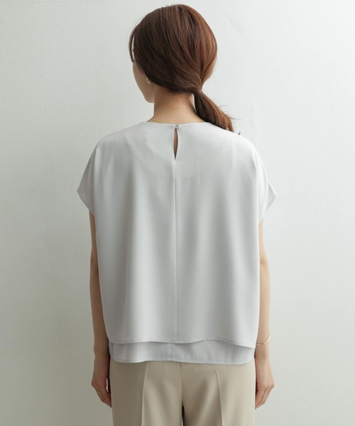 URBAN RESEARCH DOORS（アーバンリサーチドアーズ）の「レイヤードフレンチスリーブブラウス（シャツ/ブラウス・レディース・ネイビー/ブルー系その他/グレー系その他・ONE）」の22枚目の写真