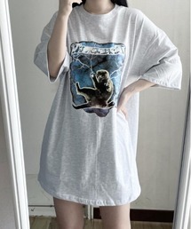 SONYUNARA サンダープリントロング半袖Tシャツ