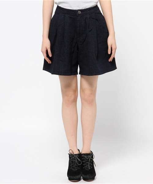 WEGO（ウィゴー）の「WEGO/デニムキュロット（デニムパンツ・レディース・ホワイト/ダークインディゴブルー・FREE）」の3枚目の写真