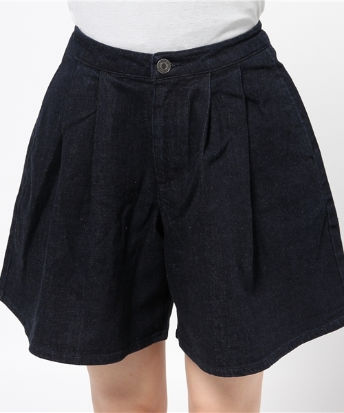 WEGO（ウィゴー）の「WEGO/デニムキュロット（デニムパンツ・レディース・ホワイト/ダークインディゴブルー・FREE）」の6枚目の写真