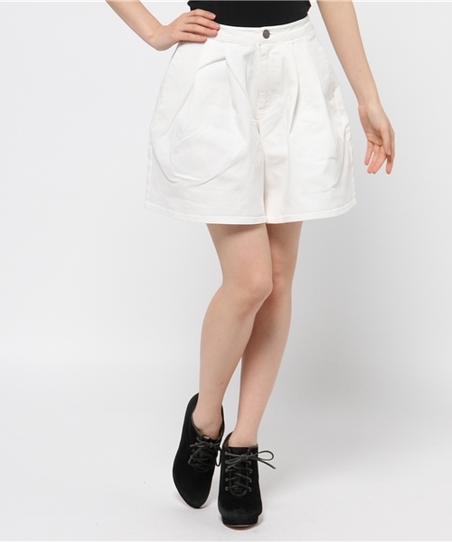 WEGO（ウィゴー）の「WEGO/デニムキュロット（デニムパンツ・レディース・ホワイト/ダークインディゴブルー・FREE）」の13枚目の写真