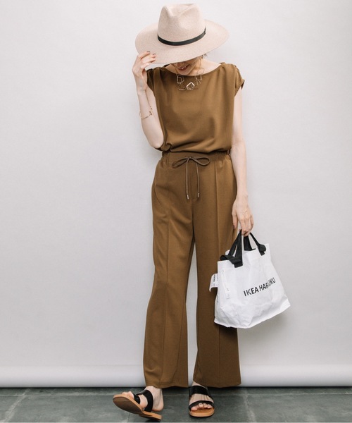 ELVENCE DEUX(エルベンスドゥ)の「カットJZピンタックワイド【SETUP可】(その他パンツ・レディース・カーキ/ベージュ/ネイビー・MEDIUM/LARGE/SMALL)」の13枚目の写真