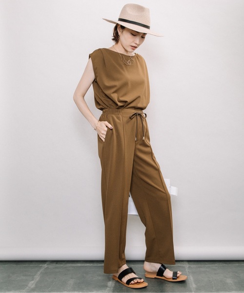 ELVENCE DEUX(エルベンスドゥ)の「カットJZピンタックワイド【SETUP可】(その他パンツ・レディース・カーキ/ベージュ/ネイビー・MEDIUM/LARGE/SMALL)」の14枚目の写真