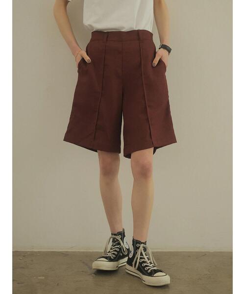 rem closet（レムクローゼット）の「リネンブレンドハーフパンツ（その他パンツ・レディース・ベージュ/ブラウン・S/XS）」の7枚目の写真