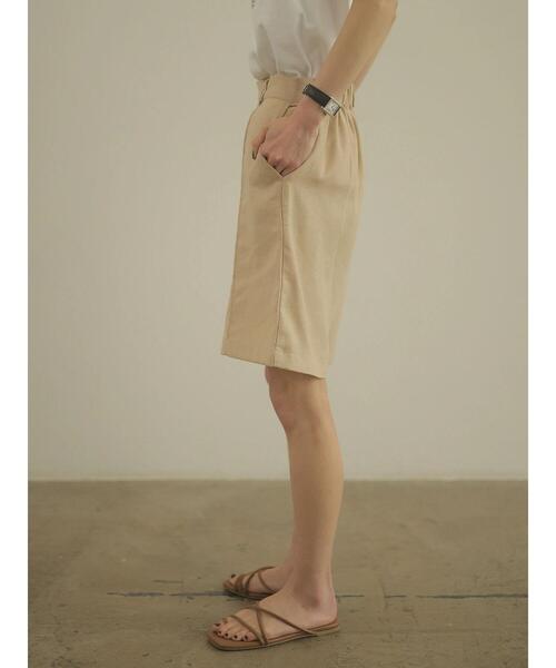 rem closet（レムクローゼット）の「リネンブレンドハーフパンツ（その他パンツ・レディース・ベージュ/ブラウン・S/XS）」の9枚目の写真