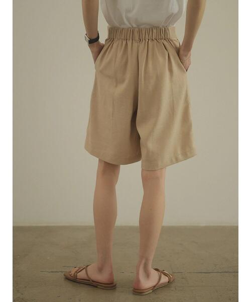 rem closet（レムクローゼット）の「リネンブレンドハーフパンツ（その他パンツ・レディース・ベージュ/ブラウン・S/XS）」の10枚目の写真