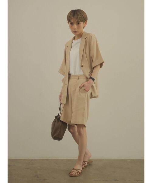 rem closet（レムクローゼット）の「リネンブレンドハーフパンツ（その他パンツ・レディース・ベージュ/ブラウン・S/XS）」の11枚目の写真