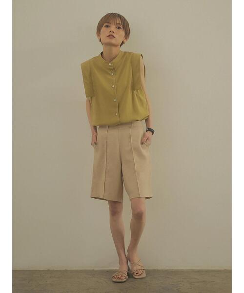 rem closet（レムクローゼット）の「リネンブレンドハーフパンツ（その他パンツ・レディース・ベージュ/ブラウン・S/XS）」の16枚目の写真