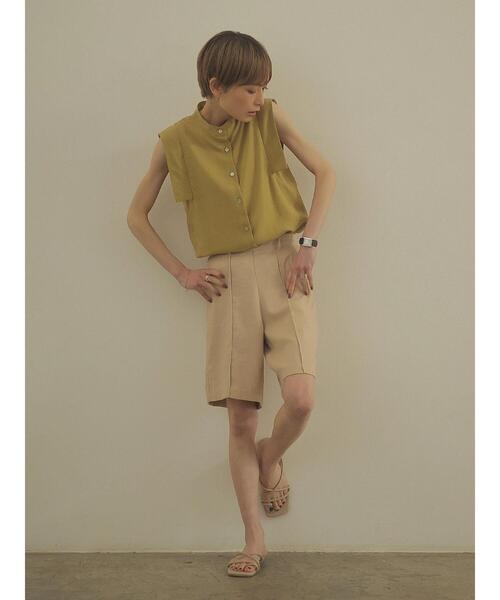 rem closet（レムクローゼット）の「リネンブレンドハーフパンツ（その他パンツ・レディース・ベージュ/ブラウン・S/XS）」の17枚目の写真
