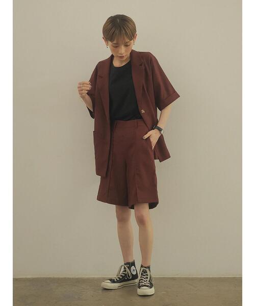 rem closet（レムクローゼット）の「リネンブレンドハーフパンツ（その他パンツ・レディース・ベージュ/ブラウン・S/XS）」の18枚目の写真