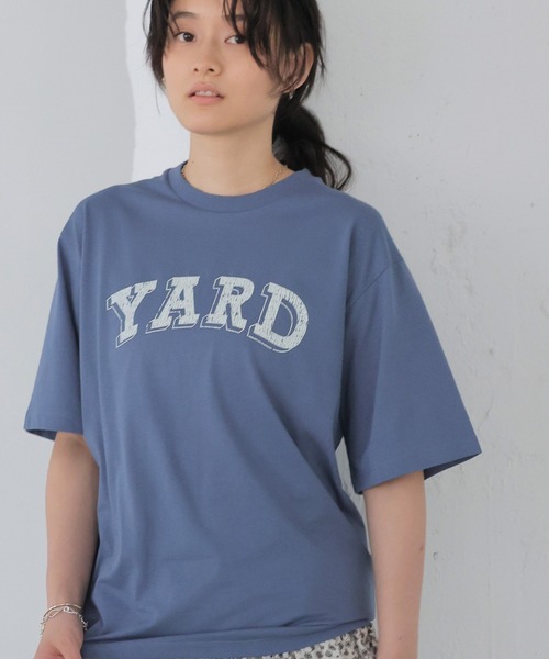 AMERICAN HOLIC（アメリカンホリック）の「ロゴカットプルオーバー1 ＊（Tシャツ/カットソー・レディース・アイボリー/ブルー・L/M）」の2枚目の写真