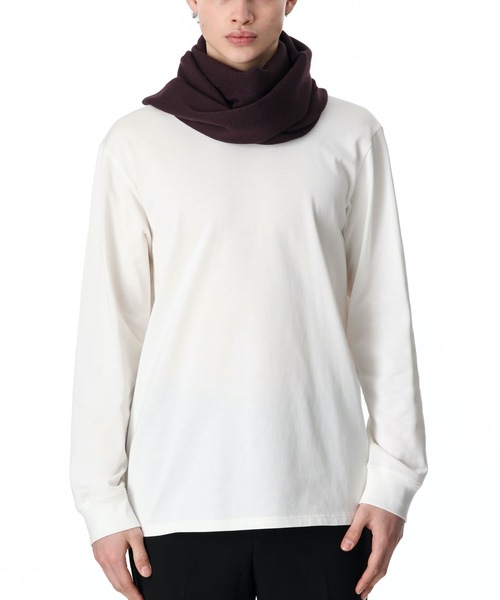 ATTACHMENT（アタッチメント）の「WOOL KNIT KNITTED SCARF（マフラー・メンズ・ホワイト/ブラック/ベージュ/ボルドー・ONESIZE）」の5枚目の写真