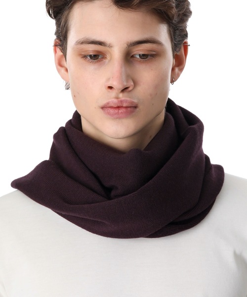 ATTACHMENT（アタッチメント）の「WOOL KNIT KNITTED SCARF（マフラー・メンズ・ホワイト/ブラック/ベージュ/ボルドー・ONESIZE）」の7枚目の写真