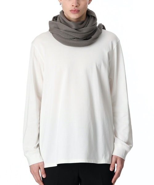 ATTACHMENT（アタッチメント）の「WOOL KNIT KNITTED SCARF（マフラー・メンズ・ホワイト/ブラック/ベージュ/ボルドー・ONESIZE）」の8枚目の写真