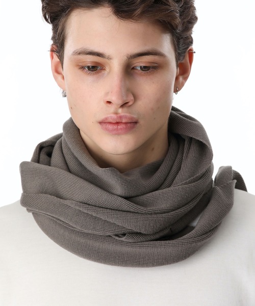 ATTACHMENT（アタッチメント）の「WOOL KNIT KNITTED SCARF（マフラー・メンズ・ホワイト/ブラック/ベージュ/ボルドー・ONESIZE）」の10枚目の写真