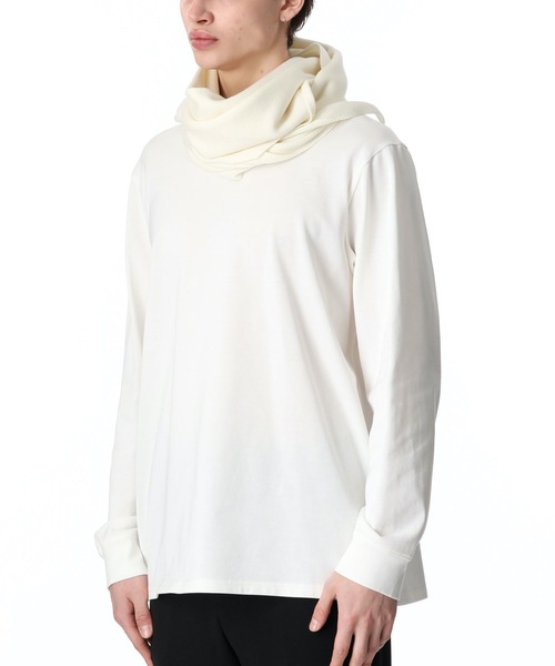 ATTACHMENT（アタッチメント）の「WOOL KNIT KNITTED SCARF（マフラー・メンズ・ホワイト/ブラック/ベージュ/ボルドー・ONESIZE）」の12枚目の写真