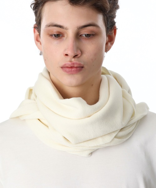 ATTACHMENT（アタッチメント）の「WOOL KNIT KNITTED SCARF（マフラー・メンズ・ホワイト/ブラック/ベージュ/ボルドー・ONESIZE）」の13枚目の写真