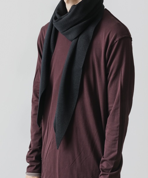 ATTACHMENT（アタッチメント）の「WOOL KNIT KNITTED SCARF（マフラー・メンズ・ホワイト/ブラック/ベージュ/ボルドー・ONESIZE）」の22枚目の写真