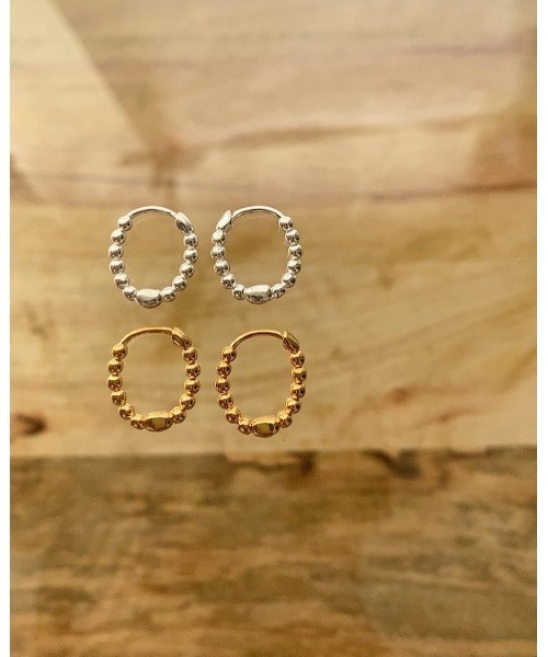 mou（モウ）の「S925 ミニボールコネクトピアス（ピアス（両耳用）・メンズ・シルバー/ゴールド・FREE）」の3枚目の写真