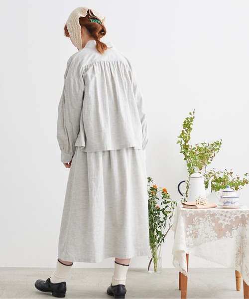 chambre de charme（シャンブルドゥシャーム）の「cdc ミジンコール　BOOKポケットブラウス（シャツ/ブラウス・レディース・ライトグレー/カーキ・FREE）」の17枚目の写真