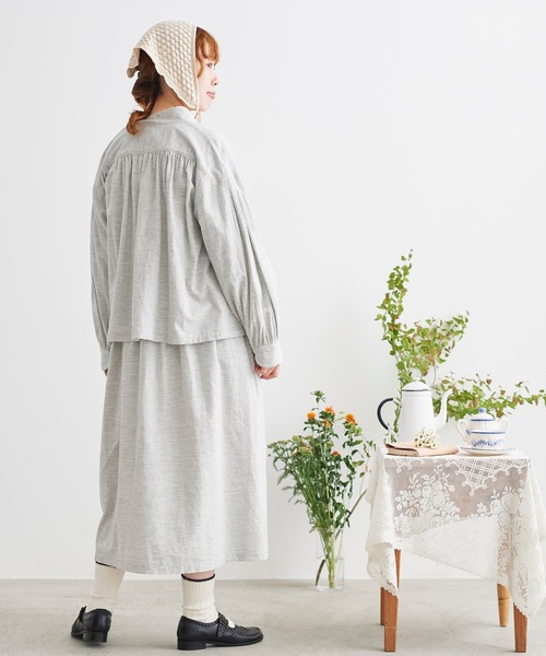 chambre de charme（シャンブルドゥシャーム）の「cdc ミジンコール　BOOKポケットブラウス（シャツ/ブラウス・レディース・ライトグレー/カーキ・FREE）」の19枚目の写真