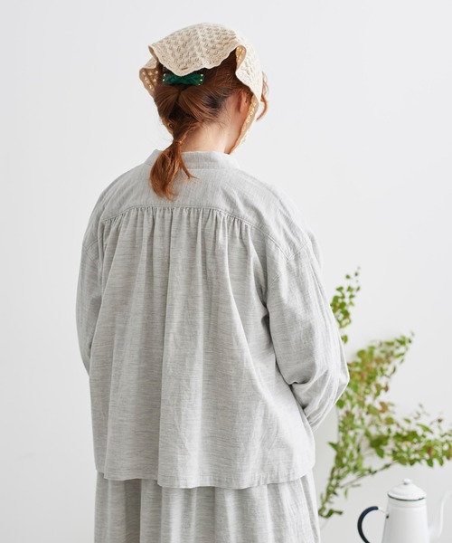 chambre de charme（シャンブルドゥシャーム）の「cdc ミジンコール　BOOKポケットブラウス（シャツ/ブラウス・レディース・ライトグレー/カーキ・FREE）」の18枚目の写真