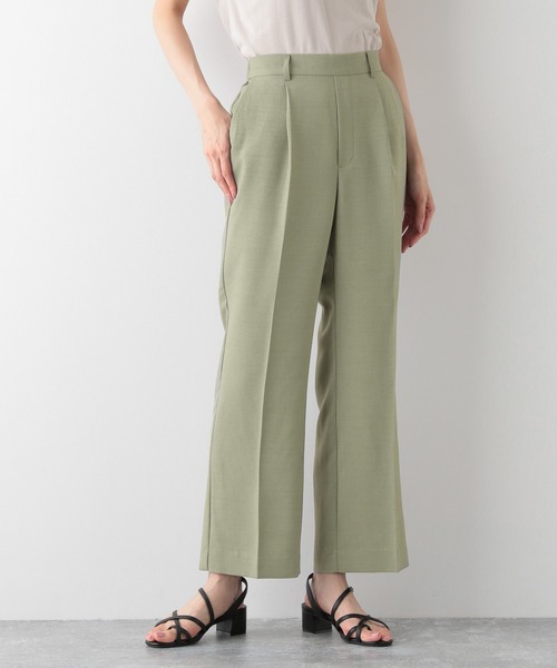 GLOBAL WORK(グローバルワーク)の「リネンライクストレートパンツ/952585(スラックス・レディース・ベージュ/その他/ブラック/アイボリー/グリーン系その他・MEDIUM/LARGE)」の4枚目の写真