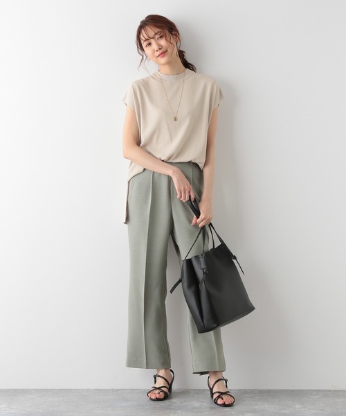 GLOBAL WORK(グローバルワーク)の「リネンライクストレートパンツ/952585(スラックス・レディース・ベージュ/その他/ブラック/アイボリー/グリーン系その他・MEDIUM/LARGE)」の20枚目の写真