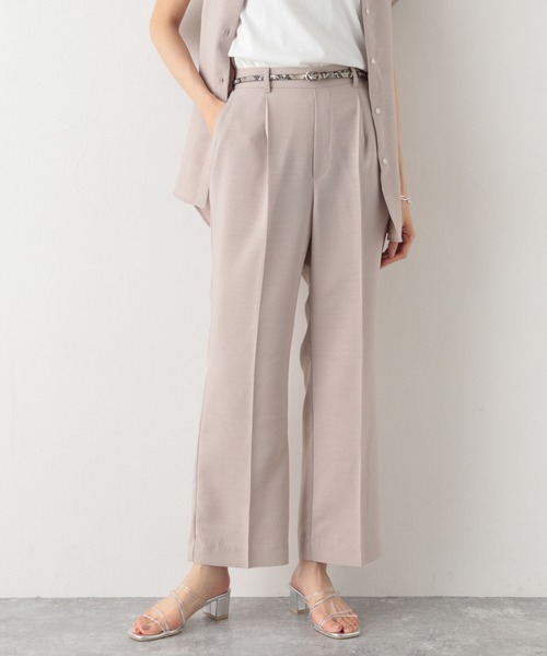 関税/送料込◆Aversa リネン ストレートパンツ セール】リネンライクストレートパンツ/952585（スラックス