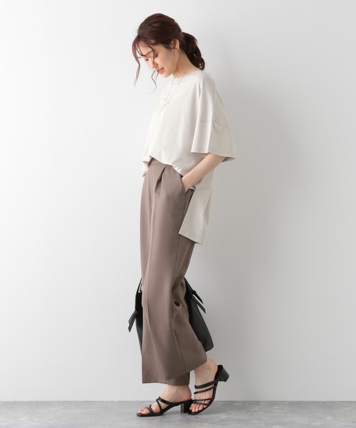 GLOBAL WORK(グローバルワーク)の「リネンライクストレートパンツ/952585(スラックス・レディース・ベージュ/その他/ブラック/アイボリー/グリーン系その他・MEDIUM/LARGE)」の12枚目の写真