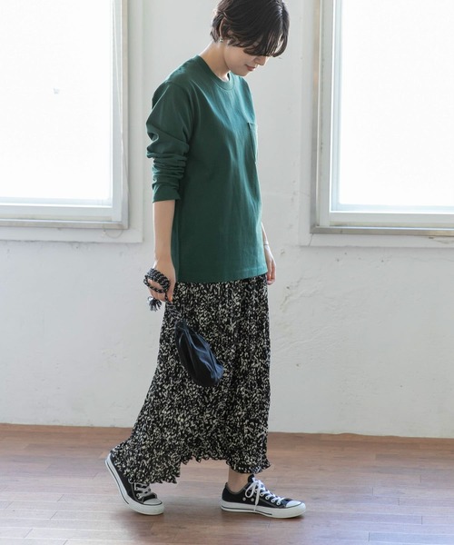 DANTON（ダントン）の「【WEB限定】DANTON　POCKET T-SHIRTS LONG-SLEEVE（Tシャツ/カットソー・メンズ・ホワイト/ボルドー/グレー/ブラック/ベージュ/グリーン・38/40/42）」の13枚目の写真