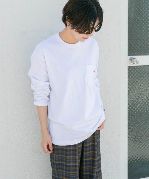 DANTON（ダントン）の「【WEB限定】DANTON　POCKET T-SHIRTS LONG-SLEEVE（Tシャツ/カットソー・メンズ・ホワイト/ボルドー/グレー/ブラック/ベージュ/グリーン・38/40/42）」の14枚目の写真