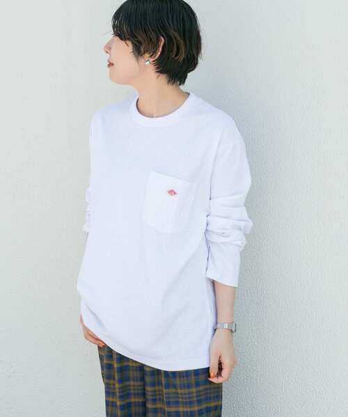 DANTON（ダントン）の「【WEB限定】DANTON　POCKET T-SHIRTS LONG-SLEEVE（Tシャツ/カットソー・メンズ・ホワイト/ボルドー/グレー/ブラック/ベージュ/グリーン・38/40/42）」の8枚目の写真