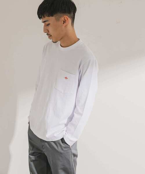 DANTON（ダントン）の「【WEB限定】DANTON　POCKET T-SHIRTS LONG-SLEEVE（Tシャツ/カットソー・メンズ・ホワイト/ボルドー/グレー/ブラック/ベージュ/グリーン・38/40/42）」の15枚目の写真