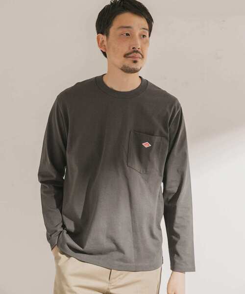 DANTON（ダントン）の「【WEB限定】DANTON　POCKET T-SHIRTS LONG-SLEEVE（Tシャツ/カットソー・メンズ・ホワイト/ボルドー/グレー/ブラック/ベージュ/グリーン・38/40/42）」の10枚目の写真