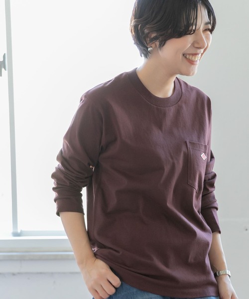 DANTON（ダントン）の「【WEB限定】DANTON　POCKET T-SHIRTS LONG-SLEEVE（Tシャツ/カットソー・メンズ・ホワイト/ボルドー/グレー/ブラック/ベージュ/グリーン・38/40/42）」の17枚目の写真