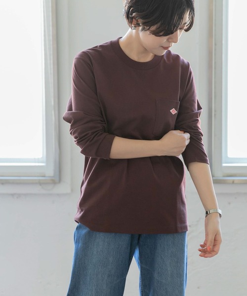 DANTON（ダントン）の「【WEB限定】DANTON　POCKET T-SHIRTS LONG-SLEEVE（Tシャツ/カットソー・メンズ・ホワイト/ボルドー/グレー/ブラック/ベージュ/グリーン・38/40/42）」の11枚目の写真